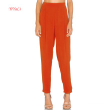 Pantalon de mode à ouverture de jambe mince orange vif